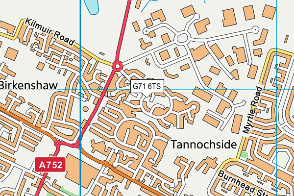 G71 6TS map - OS VectorMap District (Ordnance Survey)