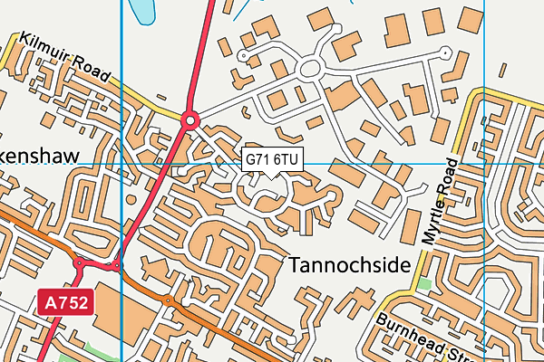 G71 6TU map - OS VectorMap District (Ordnance Survey)