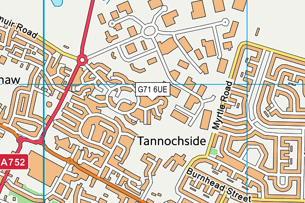 G71 6UE map - OS VectorMap District (Ordnance Survey)