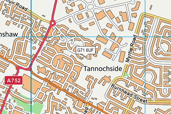 G71 6UF map - OS VectorMap District (Ordnance Survey)