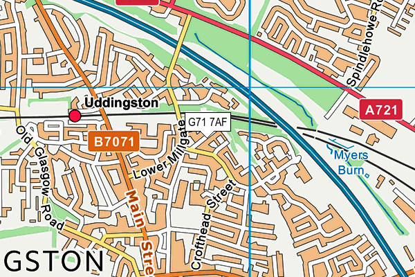 G71 7AF map - OS VectorMap District (Ordnance Survey)