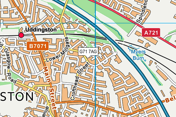 G71 7AG map - OS VectorMap District (Ordnance Survey)