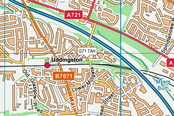 G71 7AH map - OS VectorMap District (Ordnance Survey)