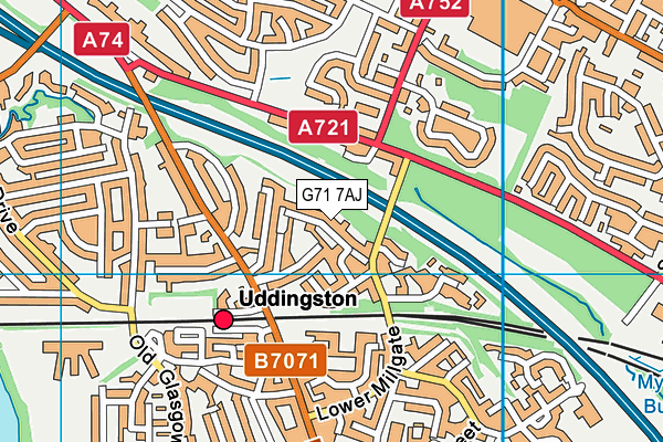 G71 7AJ map - OS VectorMap District (Ordnance Survey)