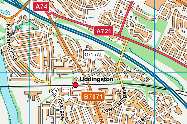 G71 7AL map - OS VectorMap District (Ordnance Survey)