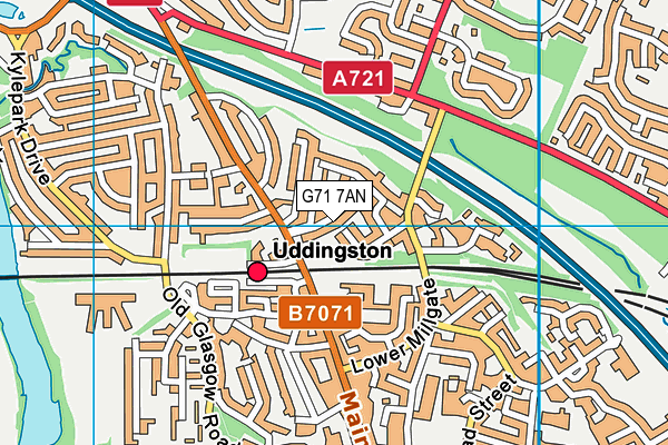 G71 7AN map - OS VectorMap District (Ordnance Survey)