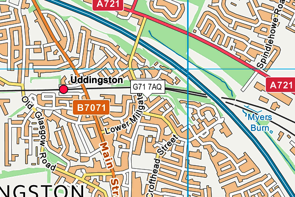 G71 7AQ map - OS VectorMap District (Ordnance Survey)