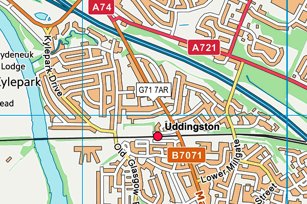 G71 7AR map - OS VectorMap District (Ordnance Survey)