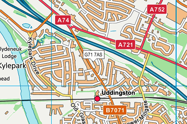 G71 7AS map - OS VectorMap District (Ordnance Survey)