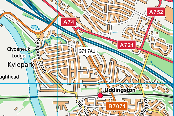 G71 7AU map - OS VectorMap District (Ordnance Survey)