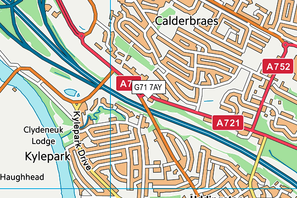 G71 7AY map - OS VectorMap District (Ordnance Survey)