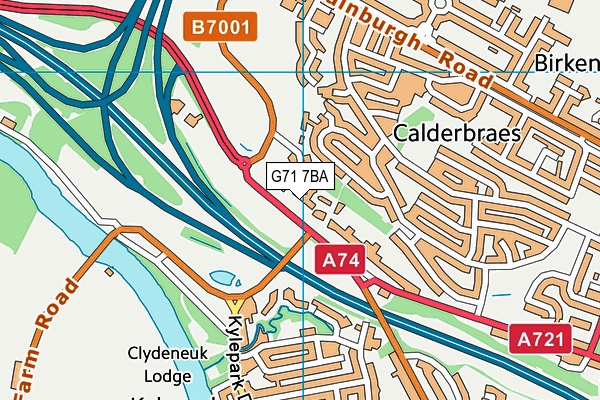 G71 7BA map - OS VectorMap District (Ordnance Survey)