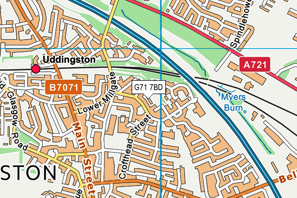 G71 7BD map - OS VectorMap District (Ordnance Survey)