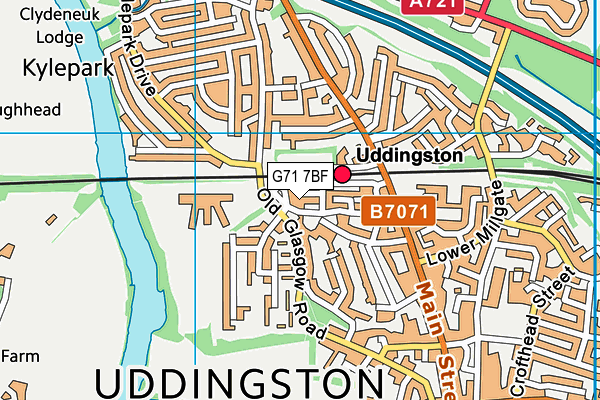 G71 7BF map - OS VectorMap District (Ordnance Survey)