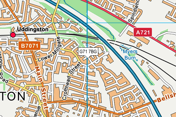 G71 7BG map - OS VectorMap District (Ordnance Survey)