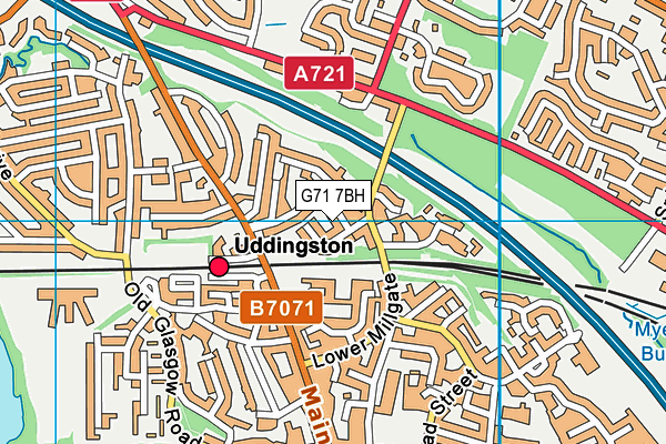 G71 7BH map - OS VectorMap District (Ordnance Survey)