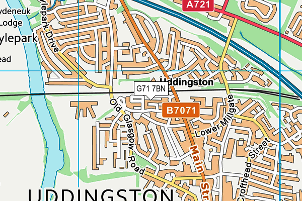 G71 7BN map - OS VectorMap District (Ordnance Survey)