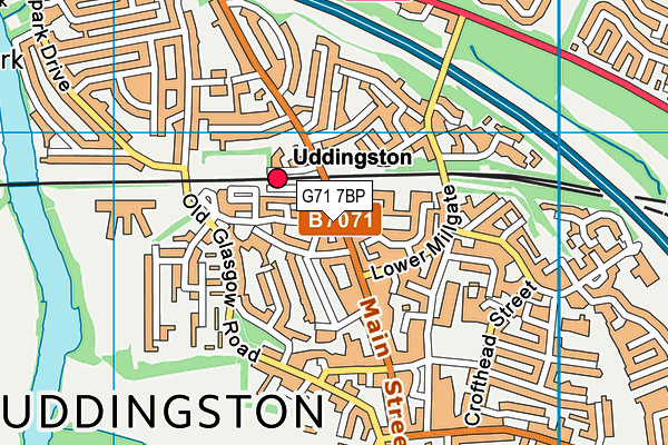 G71 7BP map - OS VectorMap District (Ordnance Survey)