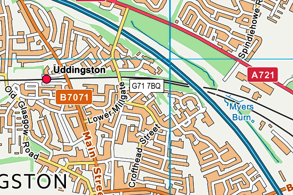 G71 7BQ map - OS VectorMap District (Ordnance Survey)