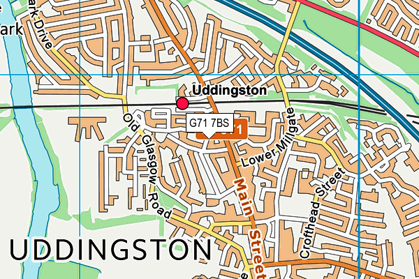 G71 7BS map - OS VectorMap District (Ordnance Survey)