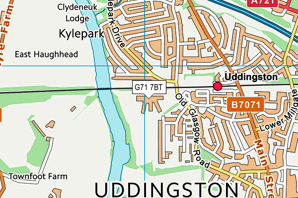 G71 7BT map - OS VectorMap District (Ordnance Survey)