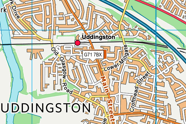 G71 7BX map - OS VectorMap District (Ordnance Survey)