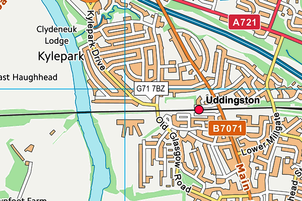 G71 7BZ map - OS VectorMap District (Ordnance Survey)