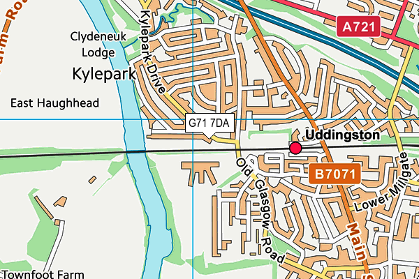 G71 7DA map - OS VectorMap District (Ordnance Survey)