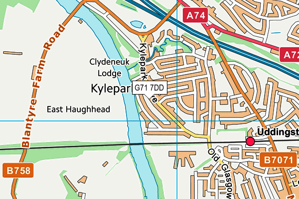 G71 7DD map - OS VectorMap District (Ordnance Survey)