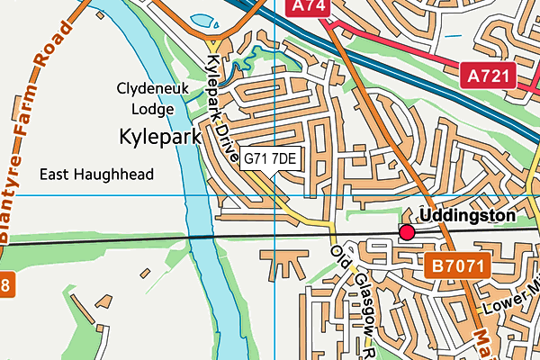 G71 7DE map - OS VectorMap District (Ordnance Survey)