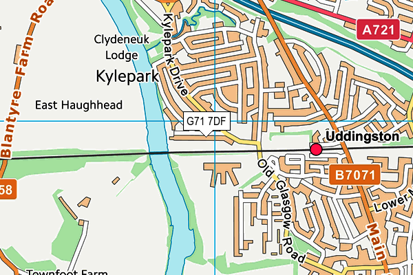 G71 7DF map - OS VectorMap District (Ordnance Survey)