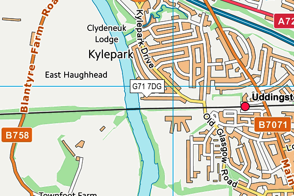 G71 7DG map - OS VectorMap District (Ordnance Survey)