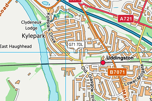 G71 7DL map - OS VectorMap District (Ordnance Survey)