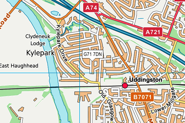 G71 7DN map - OS VectorMap District (Ordnance Survey)