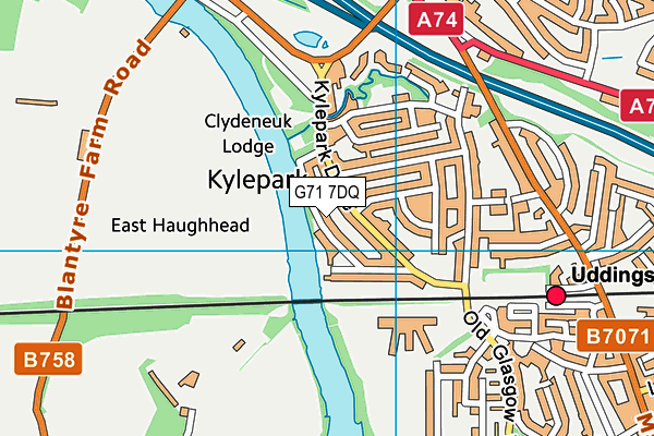 G71 7DQ map - OS VectorMap District (Ordnance Survey)