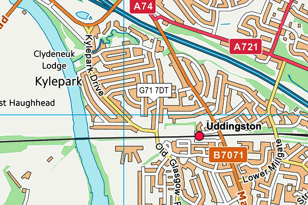 G71 7DT map - OS VectorMap District (Ordnance Survey)