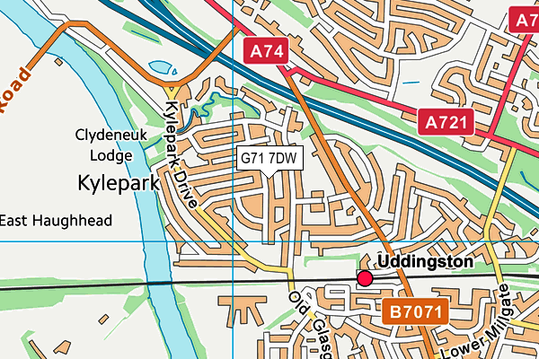 G71 7DW map - OS VectorMap District (Ordnance Survey)