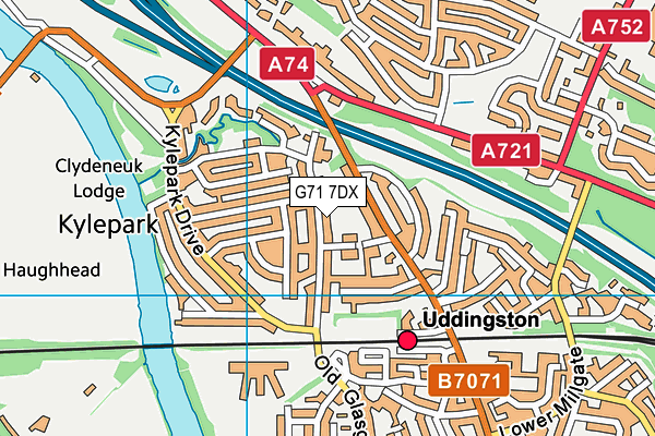 G71 7DX map - OS VectorMap District (Ordnance Survey)