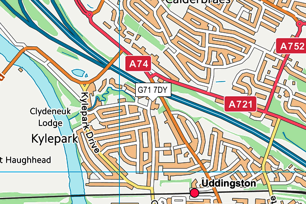 G71 7DY map - OS VectorMap District (Ordnance Survey)