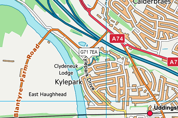 G71 7EA map - OS VectorMap District (Ordnance Survey)