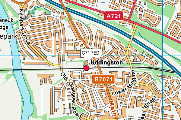 G71 7ED map - OS VectorMap District (Ordnance Survey)