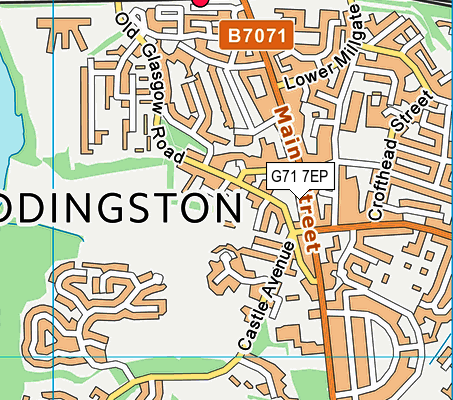 G71 7EP map - OS VectorMap District (Ordnance Survey)