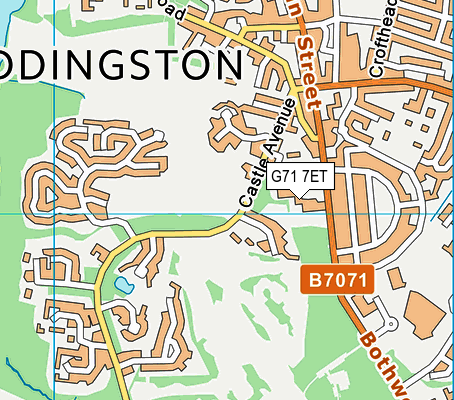 G71 7ET map - OS VectorMap District (Ordnance Survey)