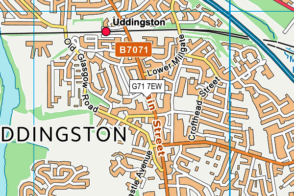 G71 7EW map - OS VectorMap District (Ordnance Survey)