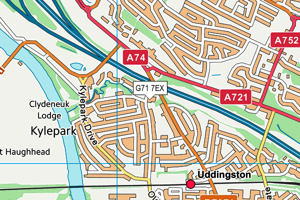 G71 7EX map - OS VectorMap District (Ordnance Survey)