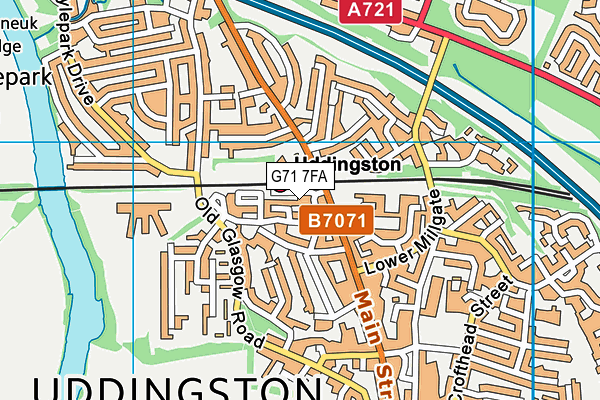 G71 7FA map - OS VectorMap District (Ordnance Survey)