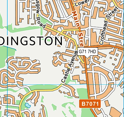 G71 7HD map - OS VectorMap District (Ordnance Survey)