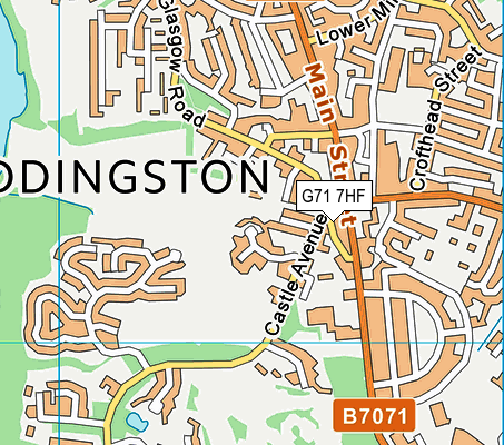 G71 7HF map - OS VectorMap District (Ordnance Survey)