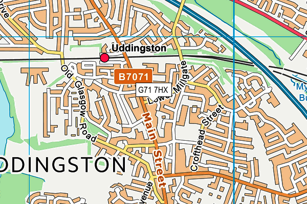 G71 7HX map - OS VectorMap District (Ordnance Survey)