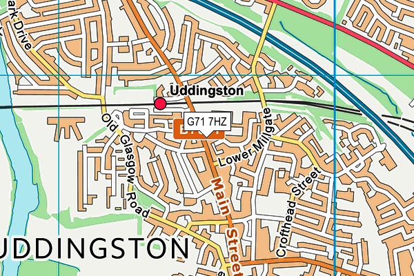 G71 7HZ map - OS VectorMap District (Ordnance Survey)